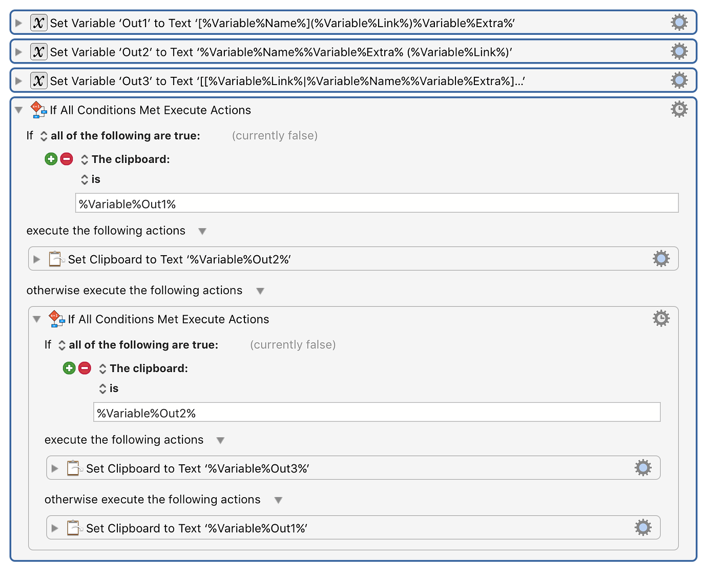 debugger actions keyboard maestro