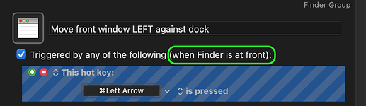 When Finder is at front