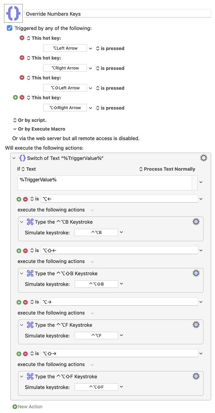 Override Numbers Keys