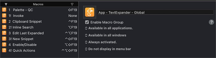 2025.04.26 - Keyboard Maestro Editor — App - TextExpander - Global