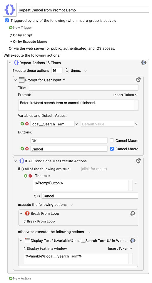 Repeat Cancel from Prompt Demo