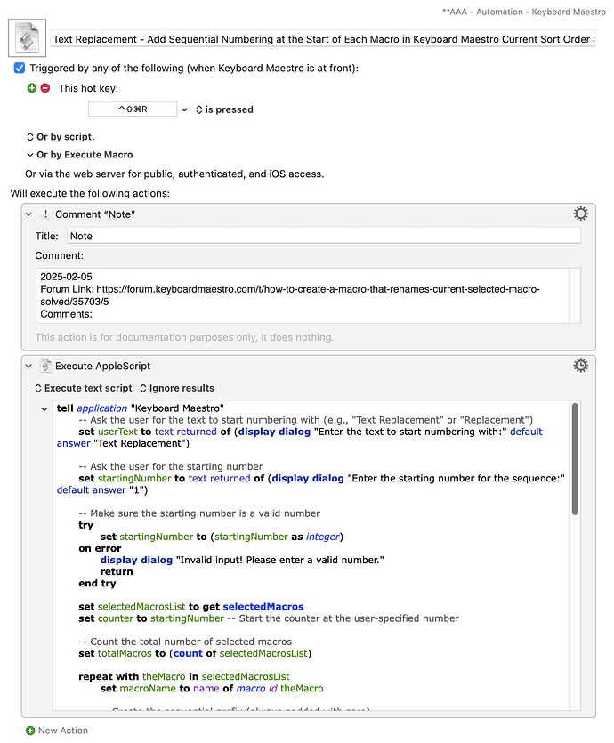 Keyboard Maestro Export