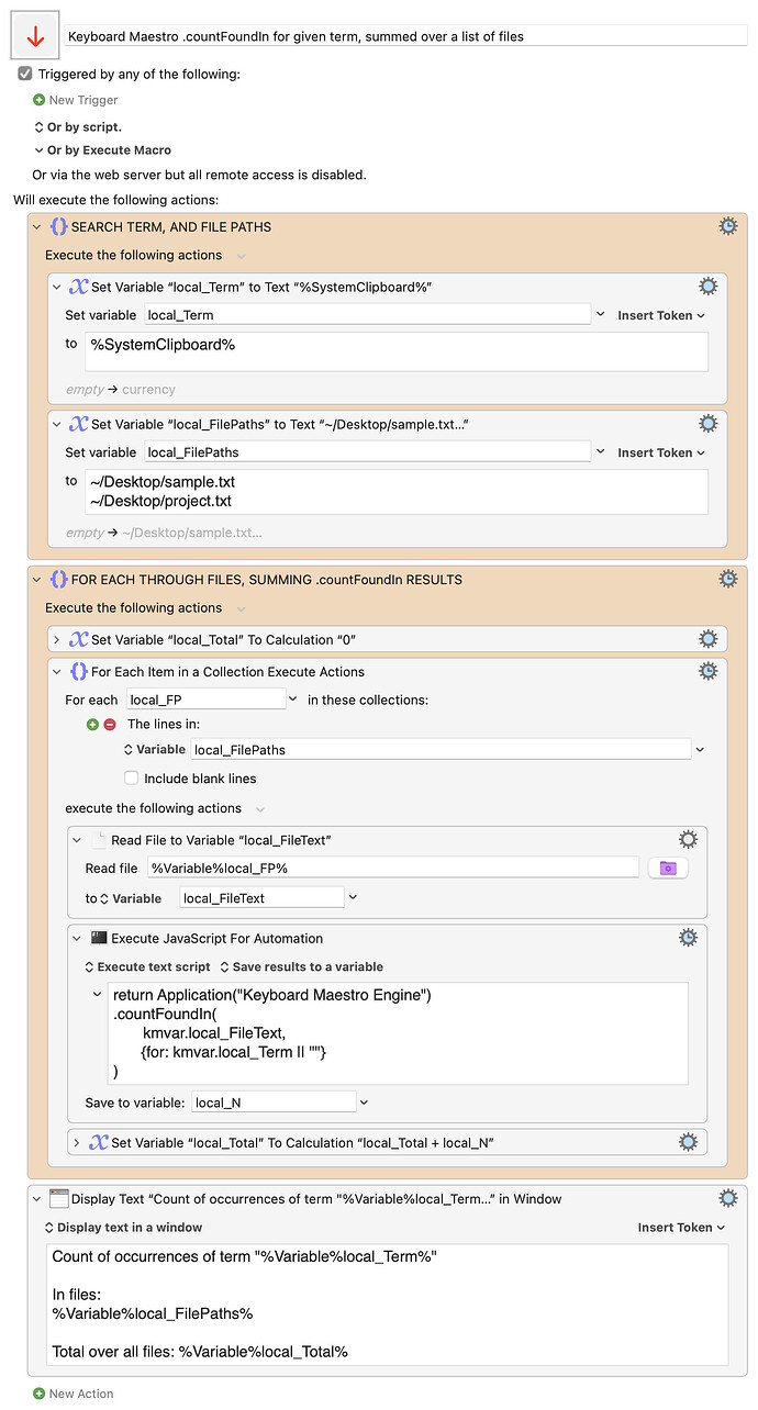 Keyboard Maestro Export