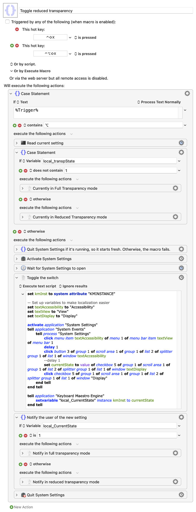 Keyboard Maestro Export