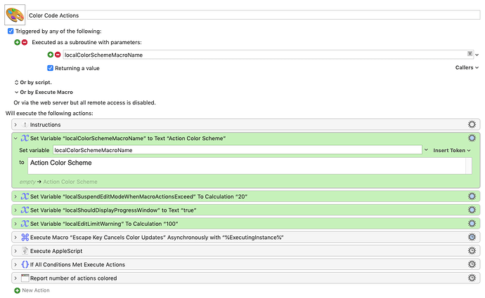 Color Coder as subroutine