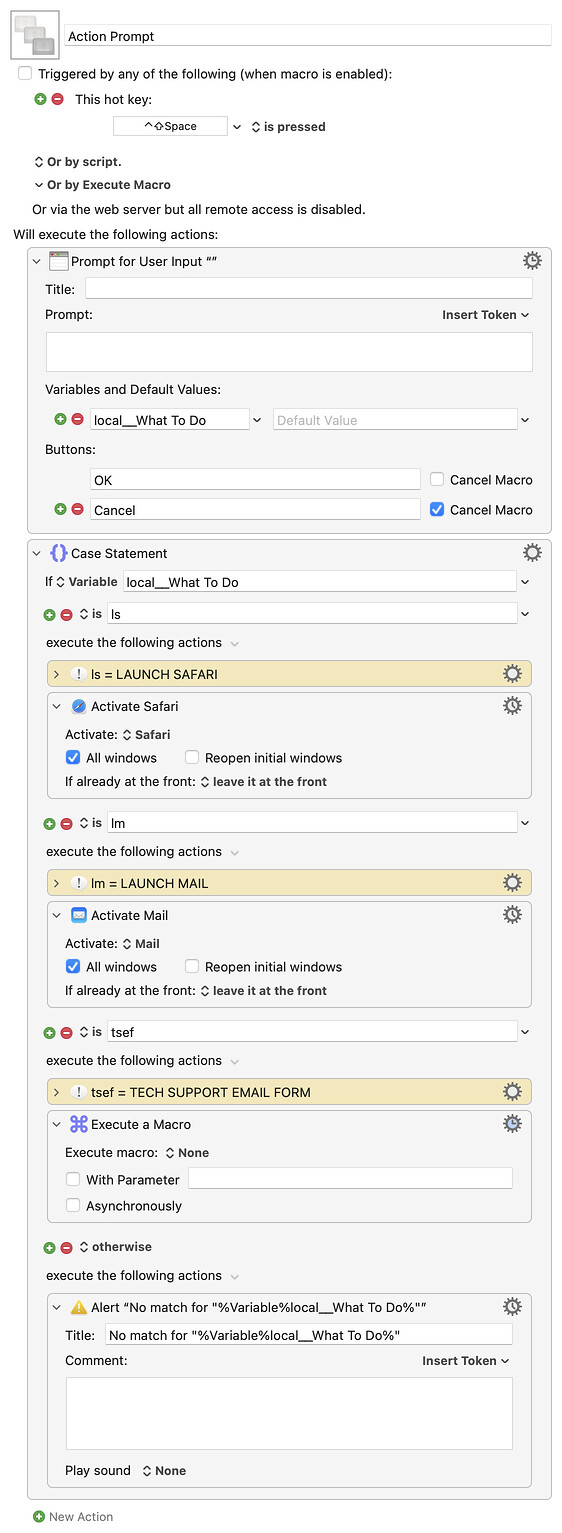 Keyboard Maestro Export
