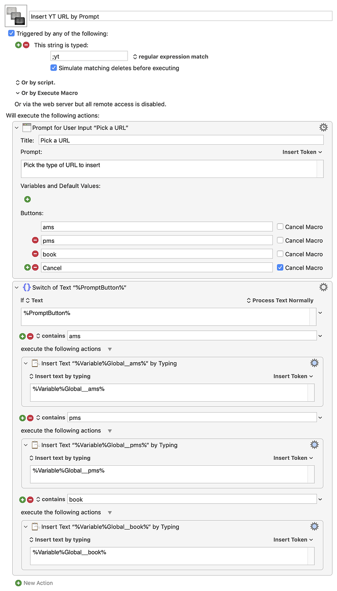 Insert YT URL by Prompt