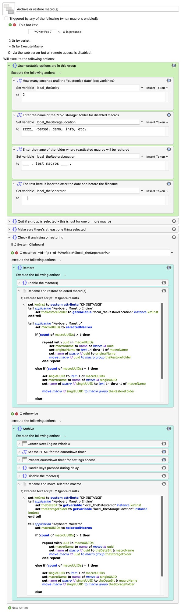 Keyboard Maestro Export