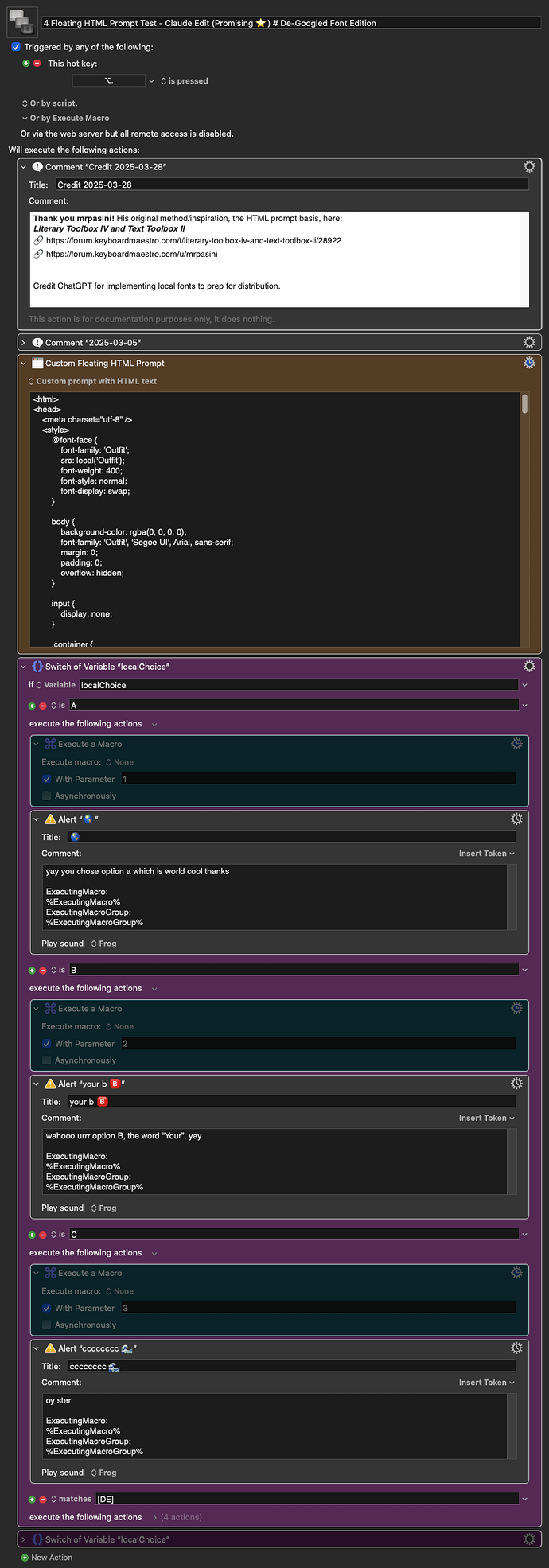4 Floating HTML Prompt Test - Claude Edit (Promising ⭐)