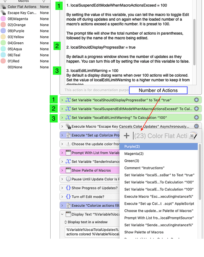 Color Multiple Actions
