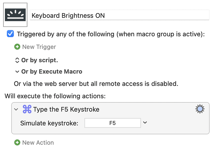 Keyboard Brightness ON