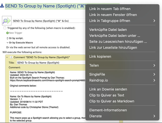 German Contextual Menu Snapshot example