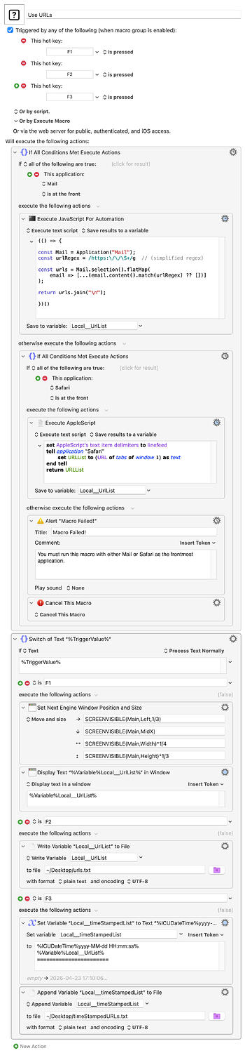 Use URLs.kmmacros