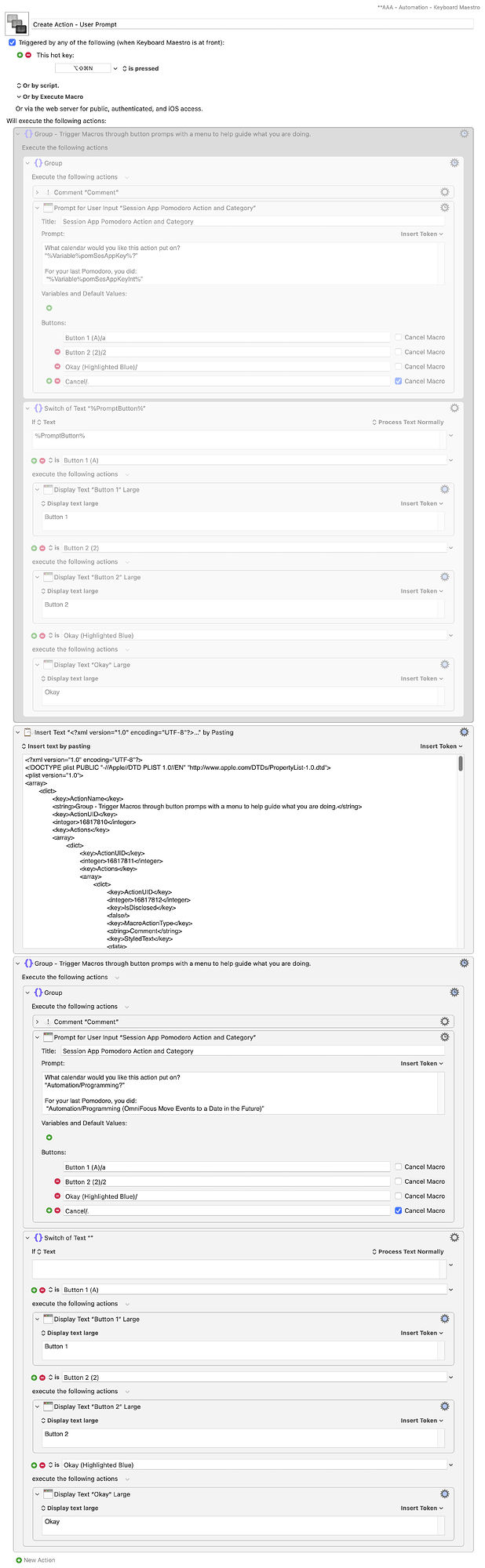 Keyboard Maestro Export