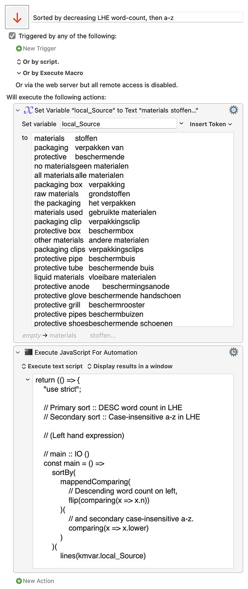 Keyboard Maestro Export