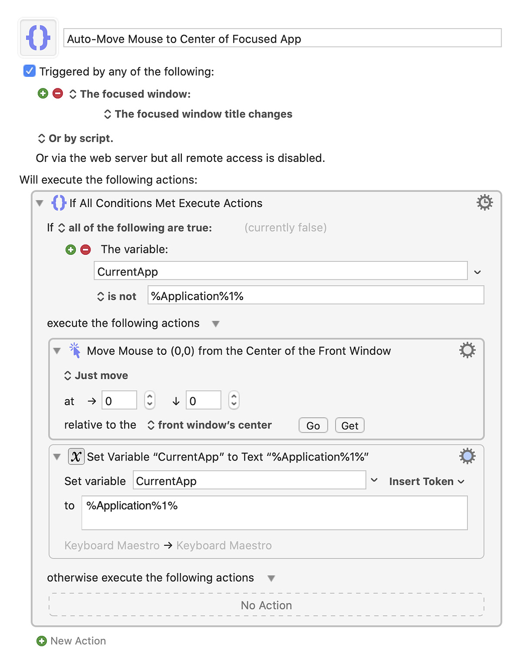 Automatically move mouse to the center of the focused application