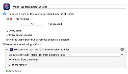 Make PDF from Selected Files