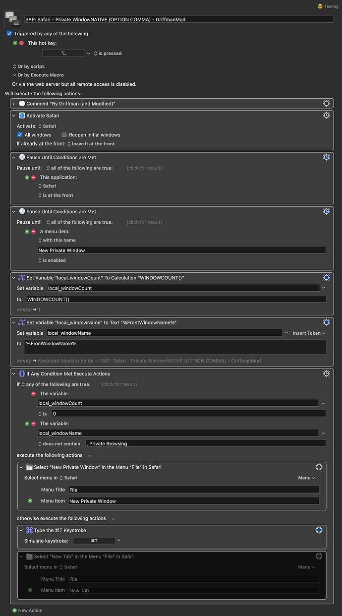 SAP: Safari - Private WindowNATIVE (OPTION COMMA) - GriffmanMod
