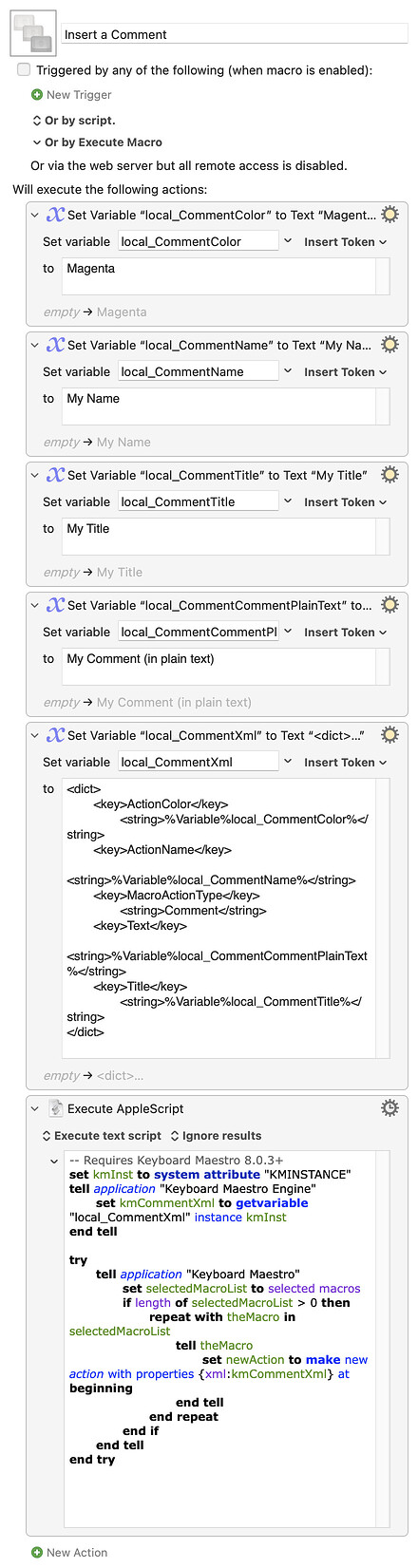 Keyboard Maestro Export