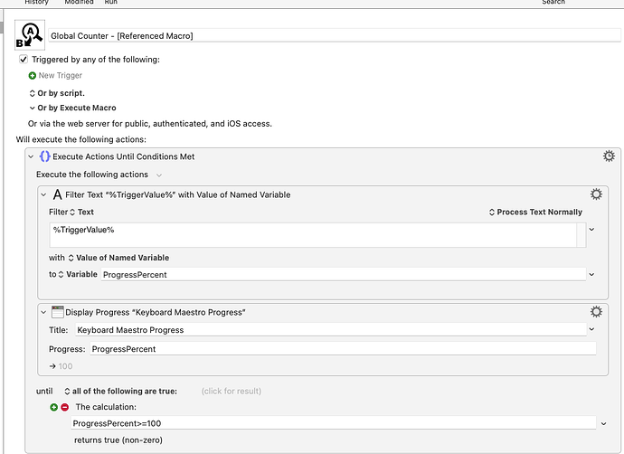ProgresPercent - Referenced Macro