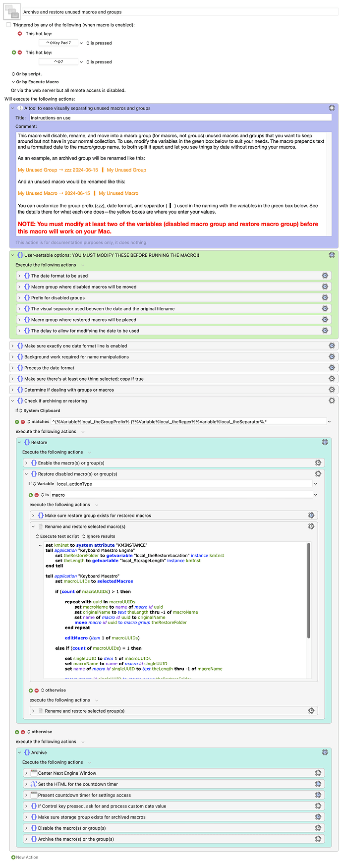 Keyboard Maestro Export