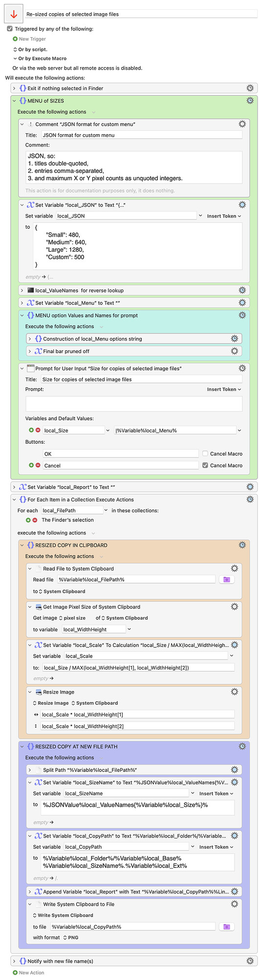 Keyboard Maestro Export