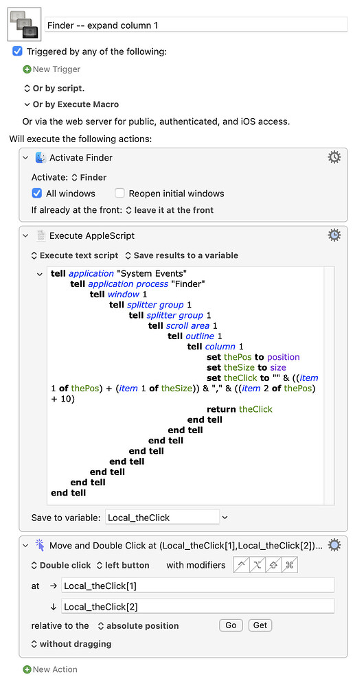 Finder -- expand column 1