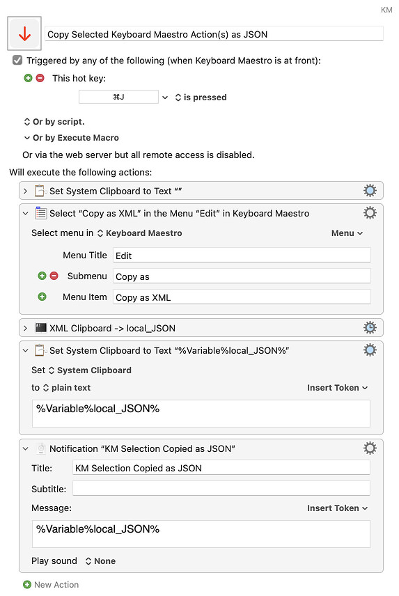 Keyboard Maestro Export