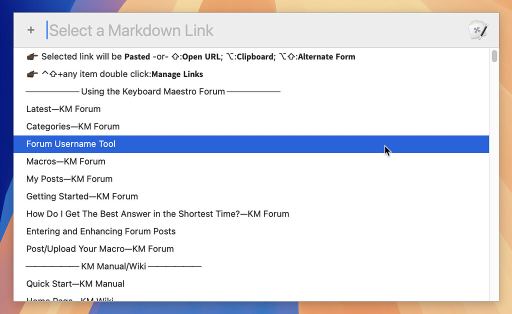 MACRO: Markdown Link Tool, v8.0 - Page 2 - Macro Library - Keyboard ...