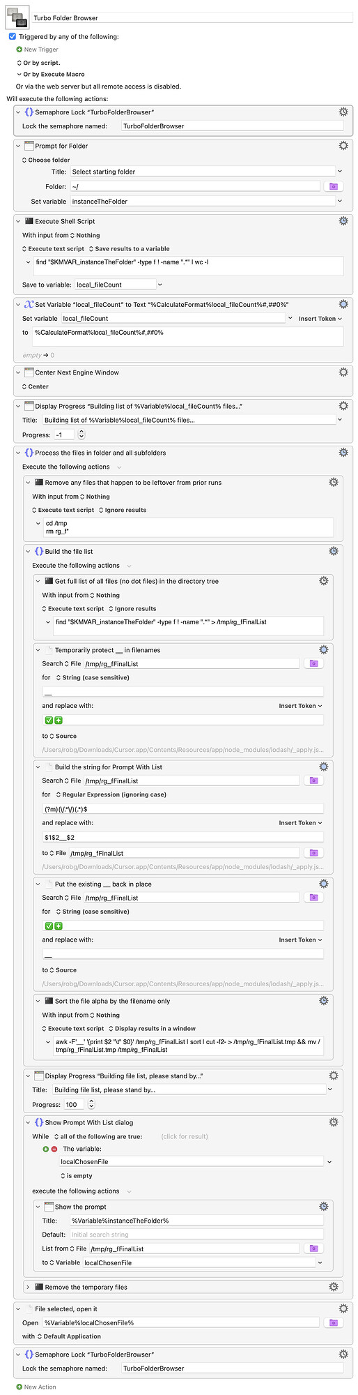 Keyboard Maestro Export