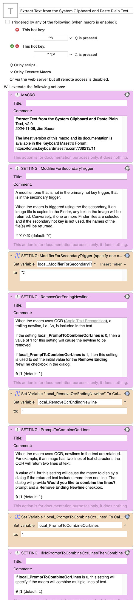 Keyboard Maestro Export