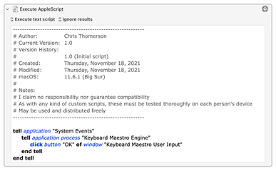 Keyboard Maestro Export
