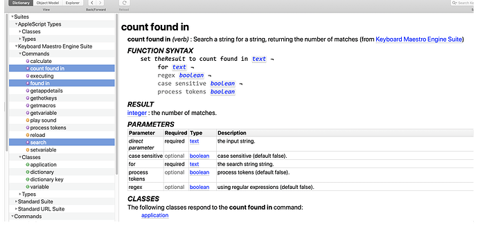 count found in