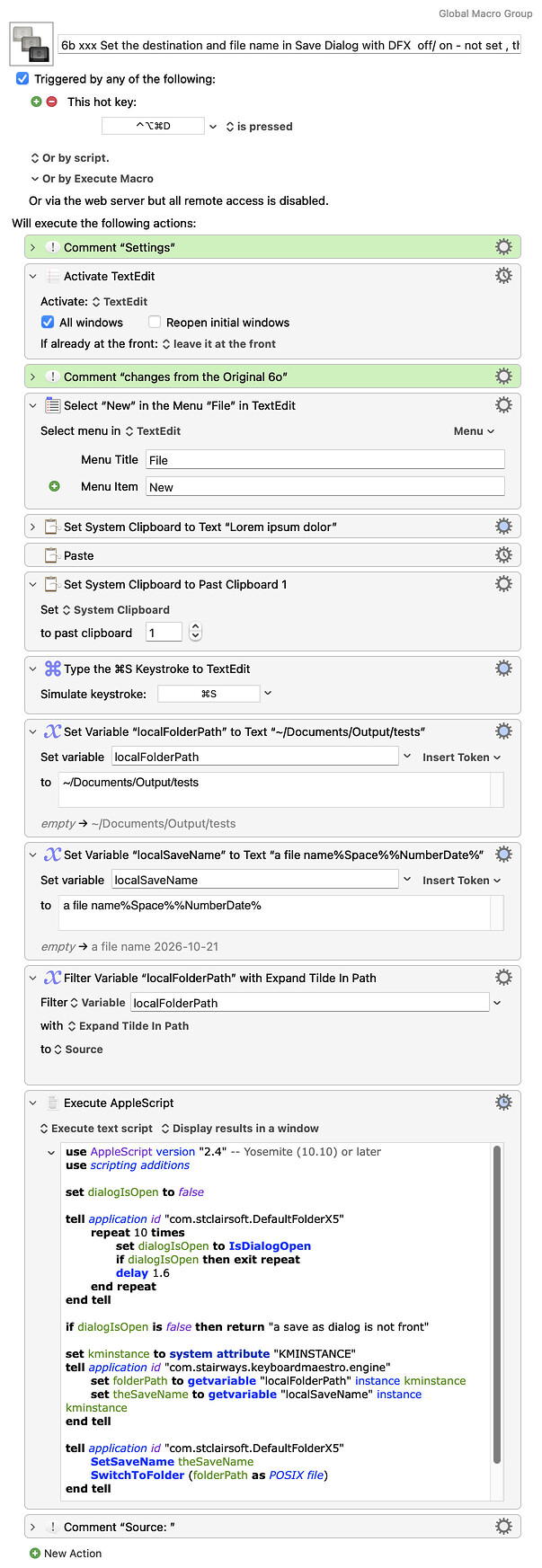 Keyboard Maestro Export