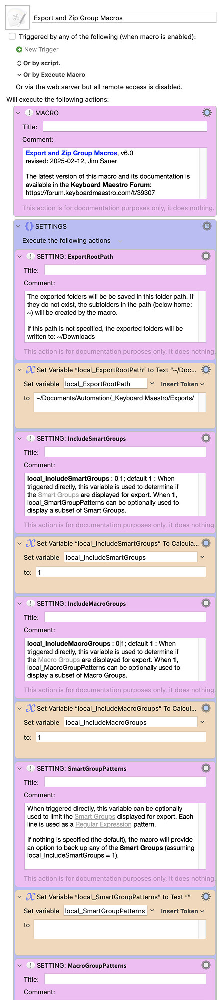 Keyboard Maestro Export