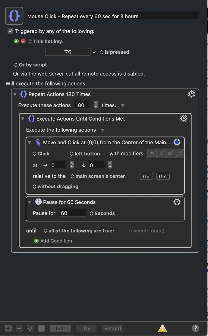 Click mouse 60 secs for 3 hrs