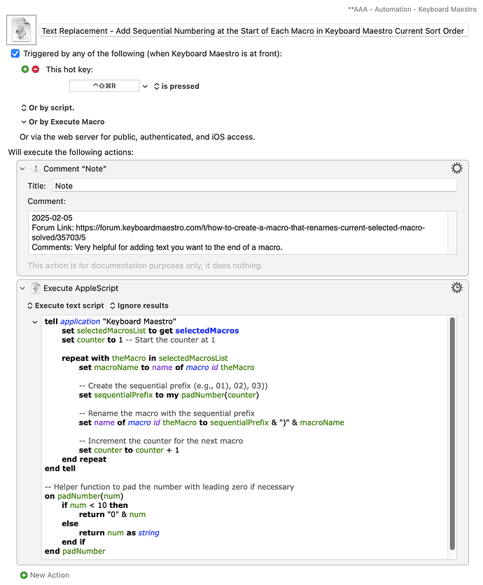 Keyboard Maestro Export