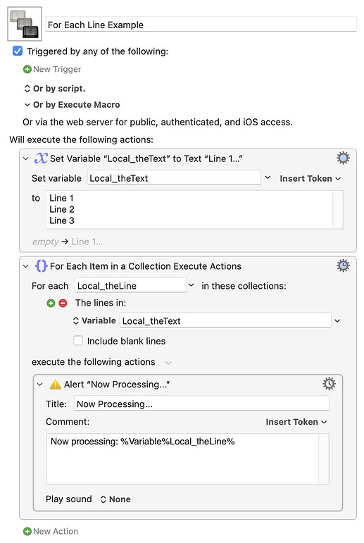 For Each Line Example