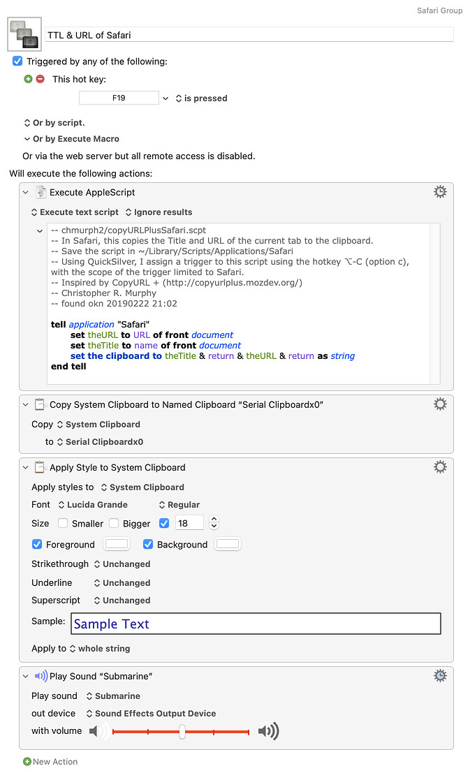 Keyboard Maestro Export