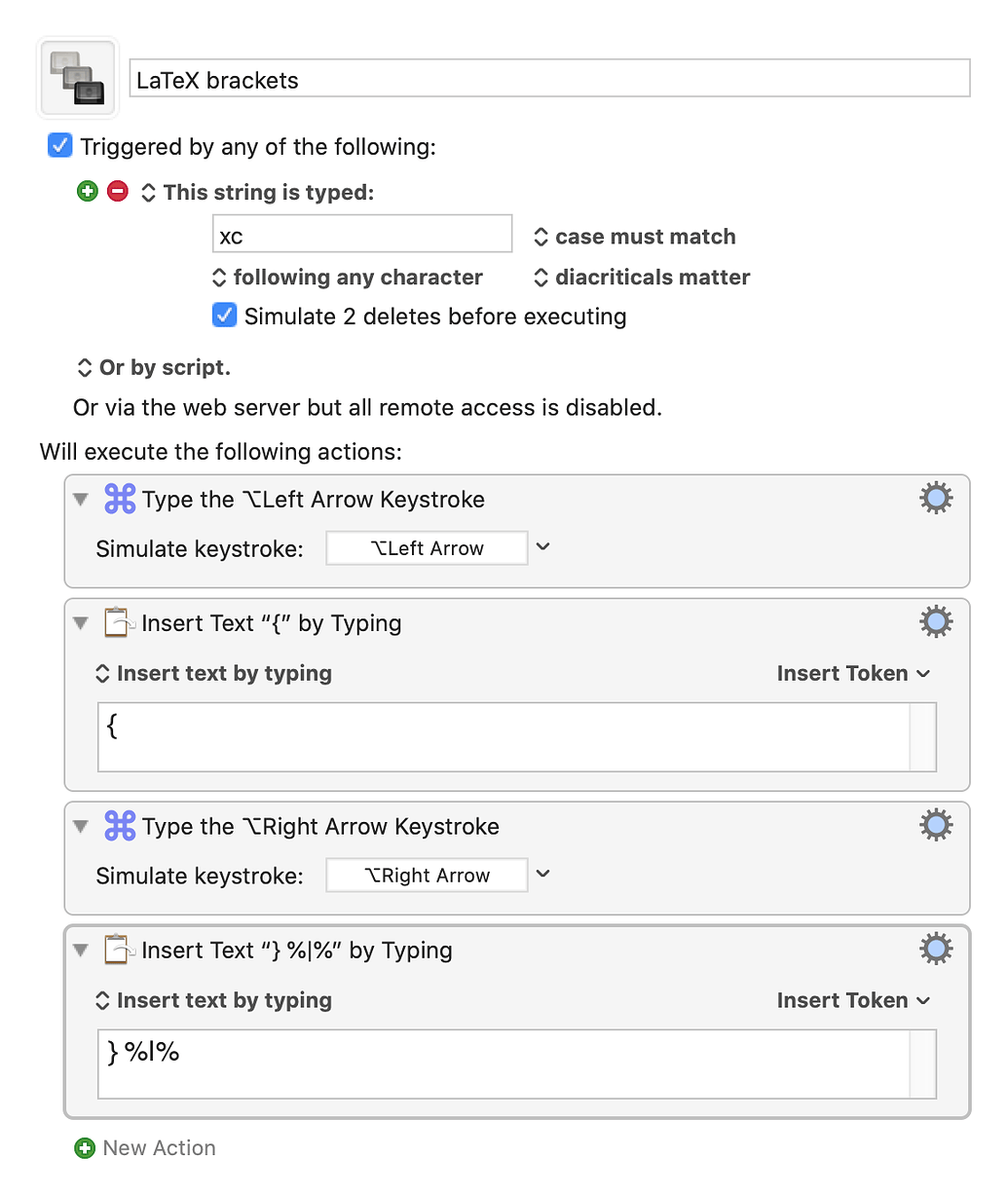 Macro Put Curly Brackets Around Word, for LaTeX and other Markdown