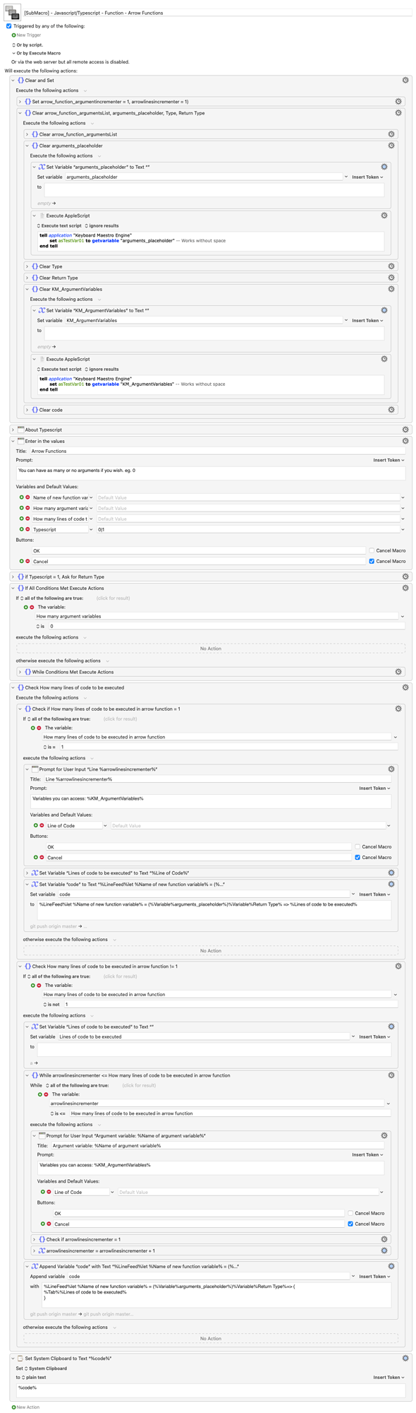 Keyboard Maestro Export