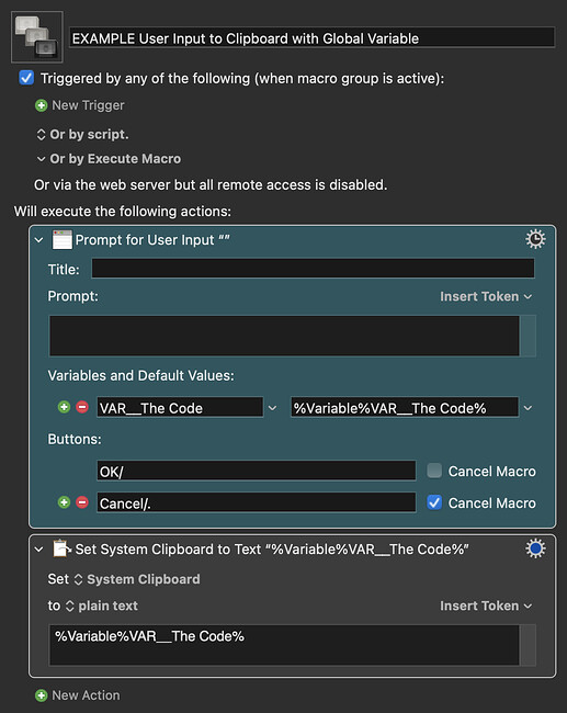 EXAMPLE User Input to Clipboard with Global Variable