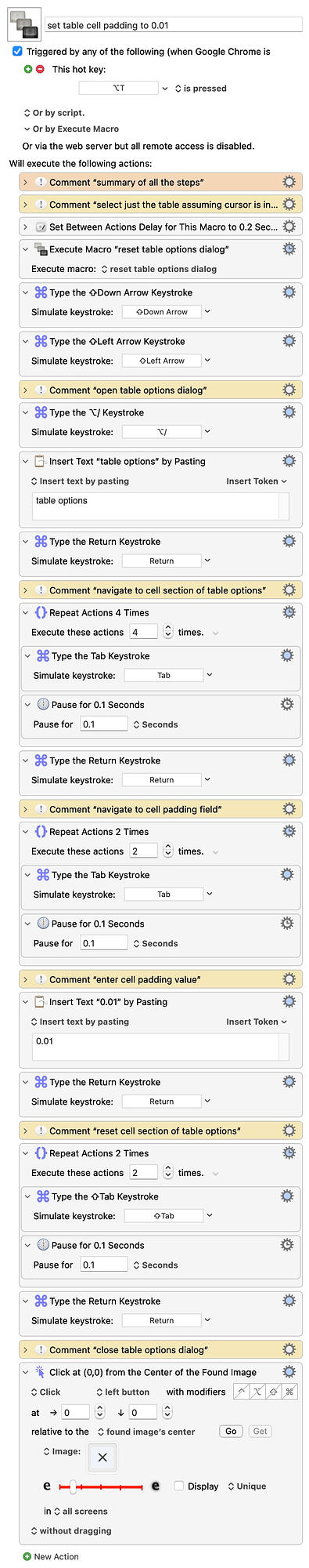 set table cell padding to 0.01.kmmacros