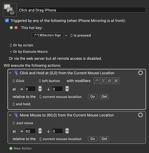 Click and Drag iPhone