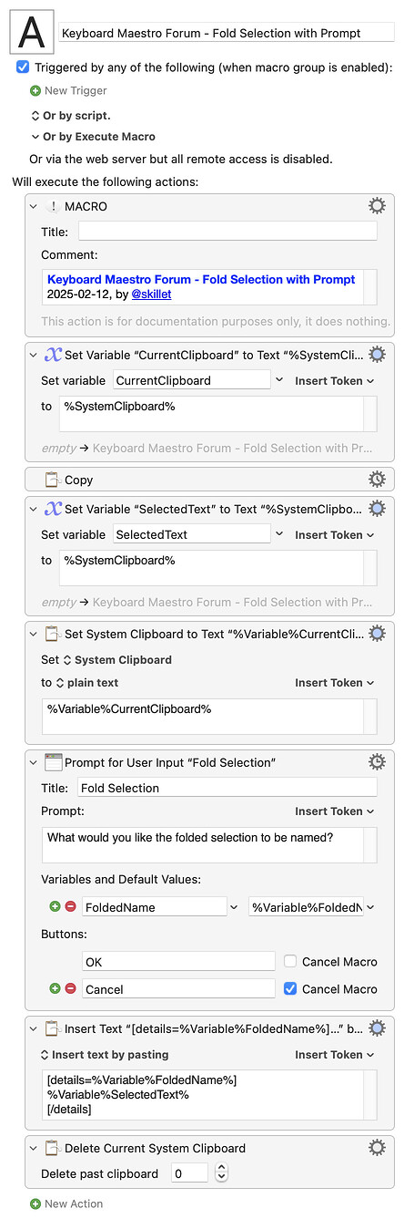 Keyboard Maestro Export