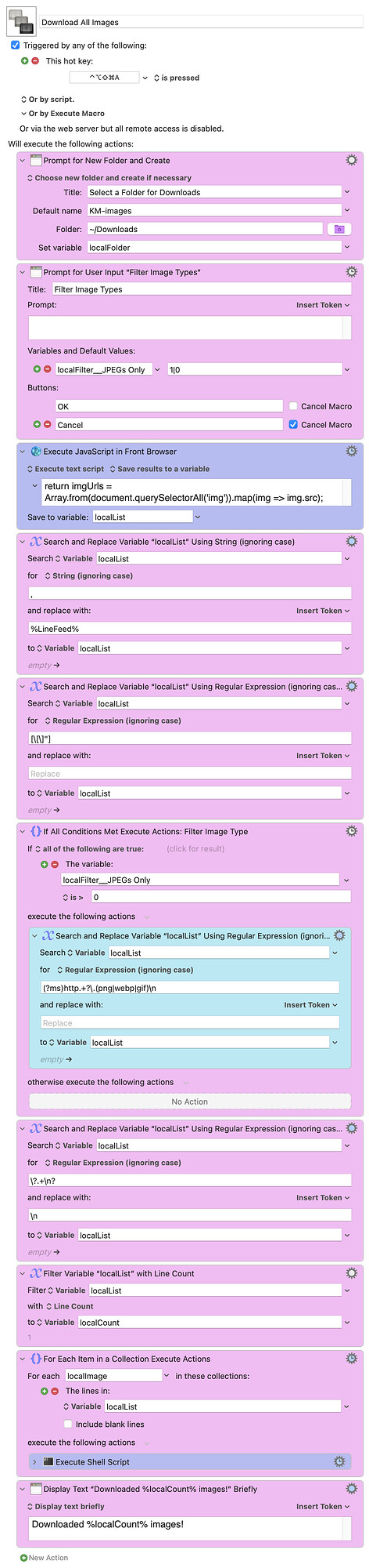 Keyboard Maestro Export