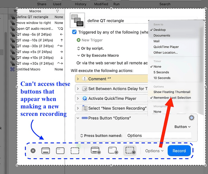 QuickTime buttons in screen capture