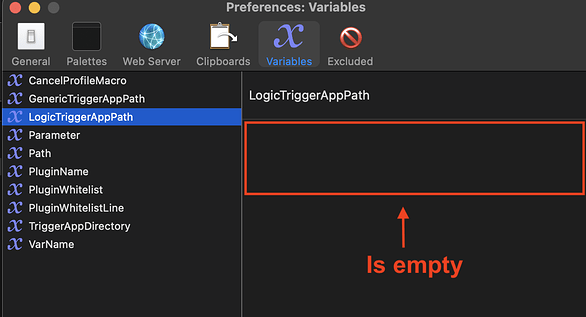 Variables Empty?