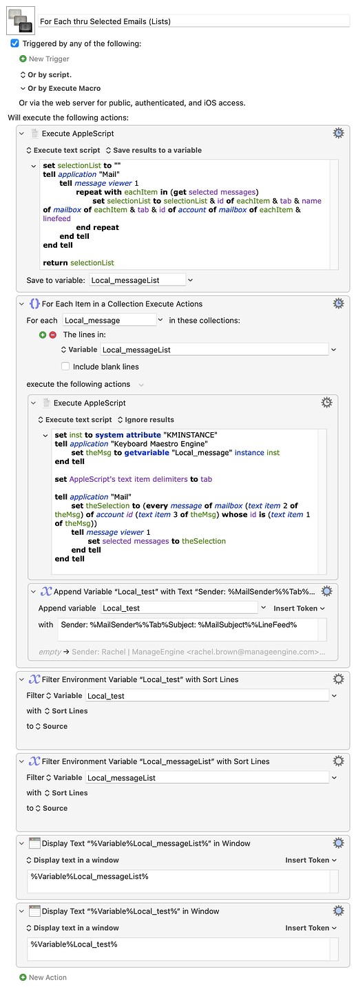 For Each thru Selected Emails (Lists).kmmacros