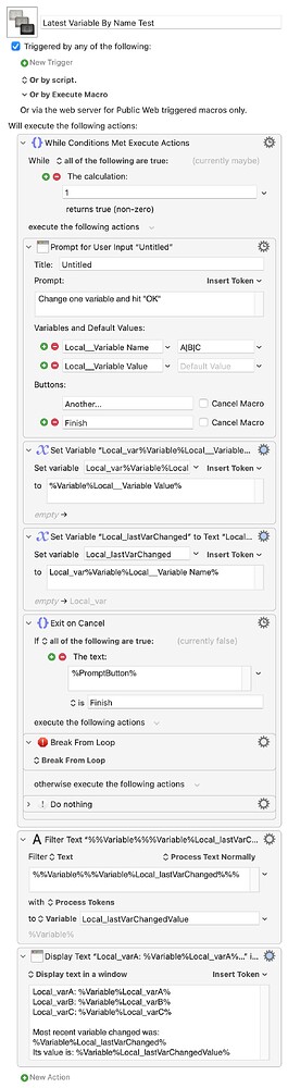 Latest Variable By Name Test
